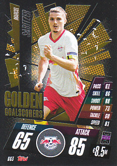 Marcel Sabitzer RB Leipzig 2020/21 Topps Match Attax CL Golden Goal Scorers #GG03